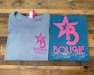 1036 2 Small Bougie Cattle Company TShirts
