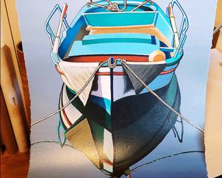 Serigraph print titled "Becalmed" by artist Igor Medvedev.