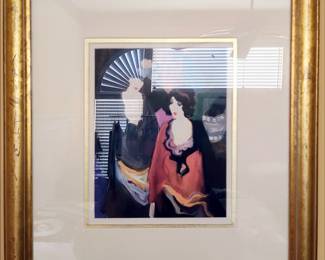 Framed serigraph by Itzchak Tarkay