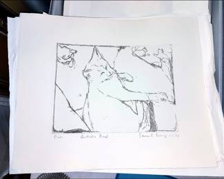 One in a "Merchant's Edition" folio collection of artists prints published by Tiger Lily Press.