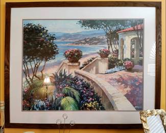 Framed Print "Promenade to the Sea" by American artist Howard Behrens.