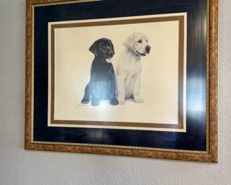 2 Labrador Puppies Art