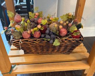 Wicker Basket with Fruit