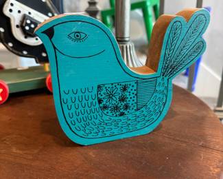 Wood Bird Table Decor