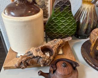 Jug and Driftwood Candle Holder