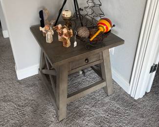 Side Table and Lamp