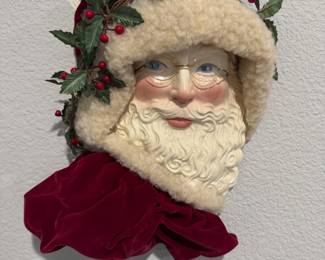 Porcelain Santa Wall Hanging