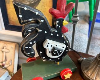 Wood Rooster Decor