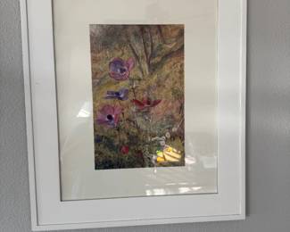 Large WHite Frame with Floral Print