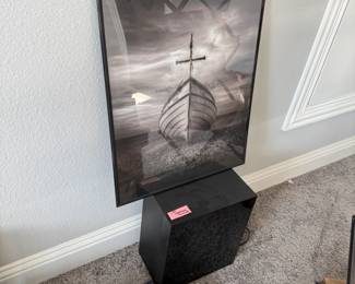 Moored Boat Wall Hanging and Speakers