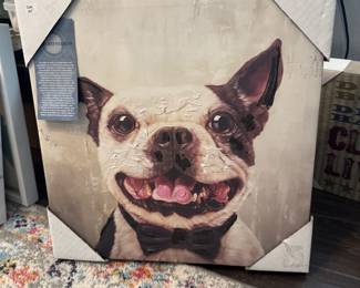 Bulldog Wall Hanging Canvas