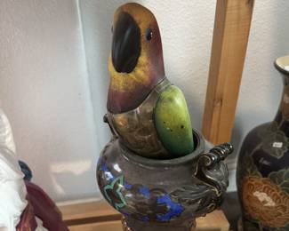 Heavy Urn holding a separate Parrot (not sold together)