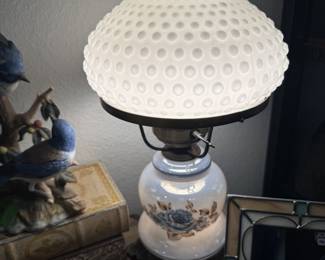 Hobnail Shade on Vintage Lamp (Qty 2)