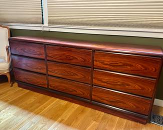 Danish Modern Triple Dresser.  Made in Denmark by Komfort.