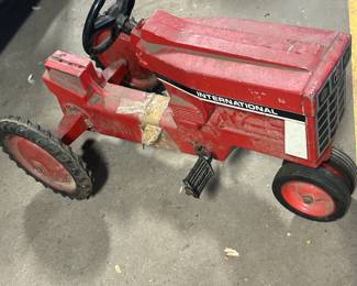 International red toy tractor