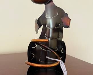 Metal Cat Wine Bottle Holder