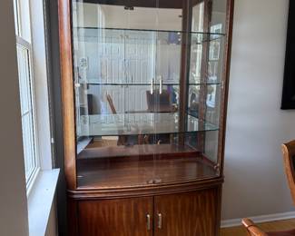Lighted Display Cabinet with Storage Below