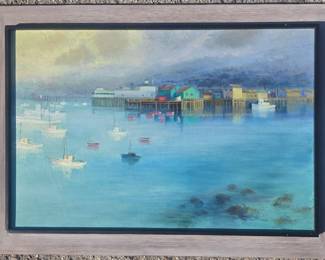 1961 Harry Yoshizumi, Japanese American painting of Monterey.