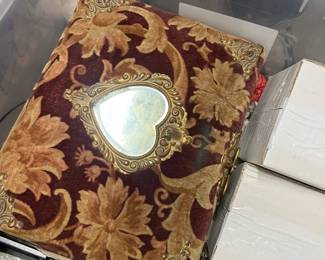 Beautiful scrapbook with mirror.