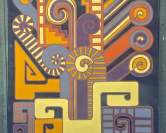 Lars Hawks serigraph scroll.