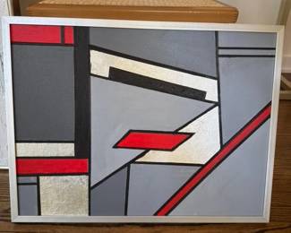 Hard edge abstract painting.