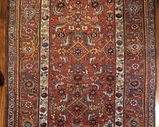 7 x 4'6" antique Bidjar rug.