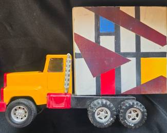 Bruce Houston toy truck assemblage.