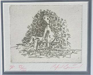 Rafael Bunuel etching.