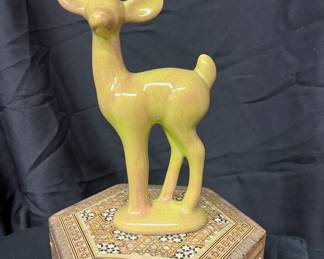 Ceramic deer.