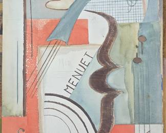 June Greene modernist watercolor.