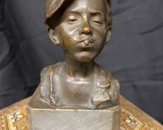 Bronze bust.