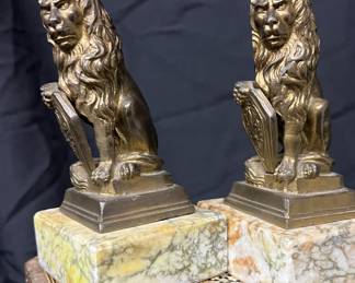 Bronze bookends.