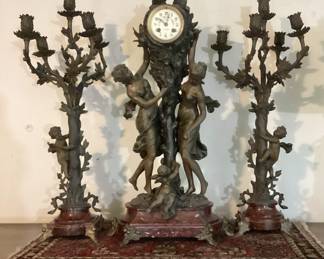 French Figural Garniture Set