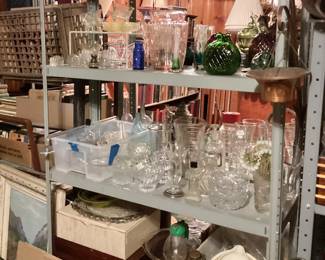 Lots of Glass cut, pressed, color etc