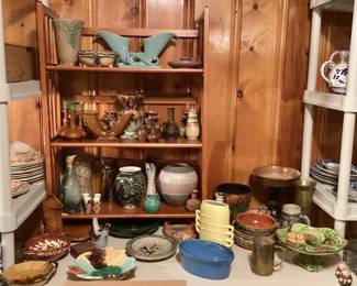 Lots of Vintage Pottery Mc Coy, Van Briggle, West German , Majolica