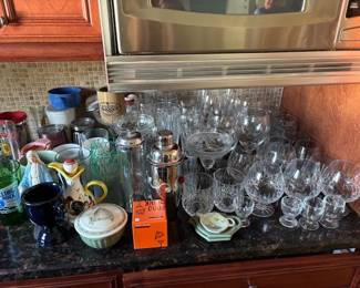 Fine Crystal and other glassware kitchen items