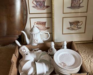 Irish tea set brooch