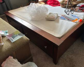 Queen size bed with storage