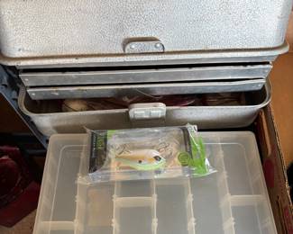 Fishing taco box with some bait