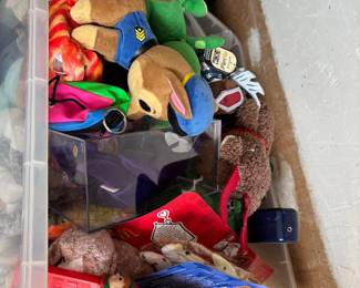 Beanie babies and other small collectible toys