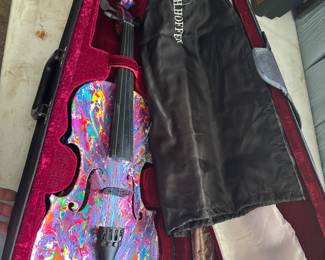 Custom professionally painted one in a raffle violin