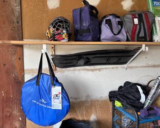 Bowling balls, and sporting good items