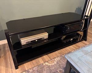 Large glass TV stand