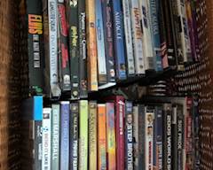 Lots of DVDs, not all photographed