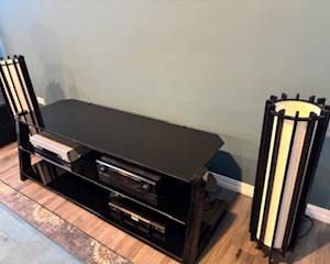 Pair of modern floor or table lamps, Glass Modern TV Stand