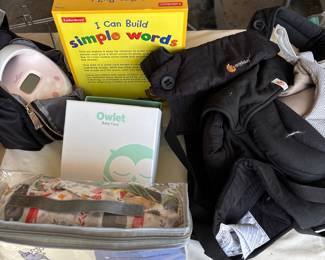 Nice modern baby items, including a breast pump