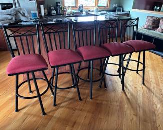 set of 5 Tempo furniture bar stools. 36"