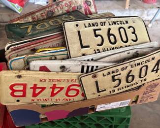 Vintage license plates from the 70s