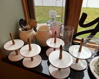 Baby shower, brighter, bridal shower table setting tiers for desserts