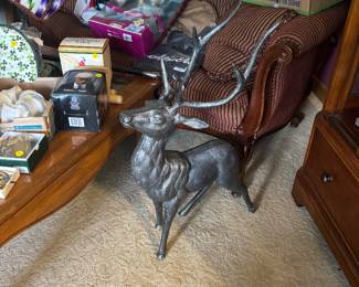 Large metal reindeer